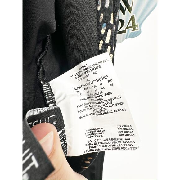 Miraclesuit Mystique Black One Piece Swimsuit in Iridium Size 10 NWT - Picture 7 of 8